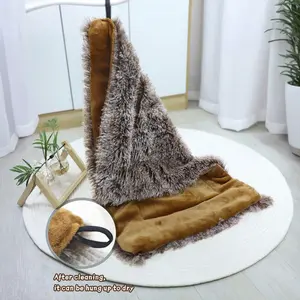 1PC Fluffy Double Side Calming Plush And Flannel Pet Blanket Super Soft and Warm Indoor Home Cats and Dogs For Large, Jumbo, Medium, Small Dogs And Cats Breeds