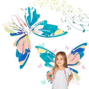 [Magic Toys] Glowing Fairy Wings For Girls Pretend Play Dress-up toys , Butterfly Wings for 3+ year Years Girls, Fun Play, Fancy Toy for Kids Halloween, Christmas Birthdays gift