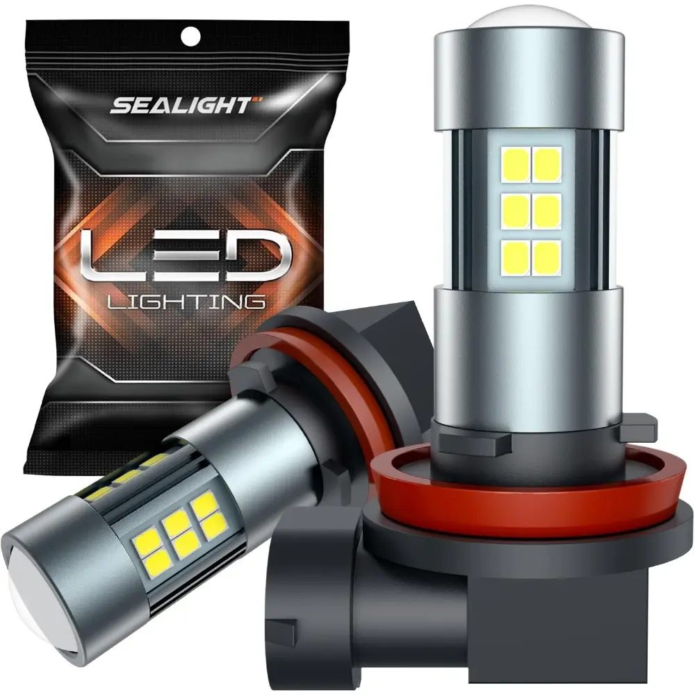 LED Fog Light Bulbs or DRL, Real 360° illumination Fog Bulbs, 6000K 400% Brightness Upgraded, Front Fog Lamp,Non-polarity, Pack of 2, Plug&Play