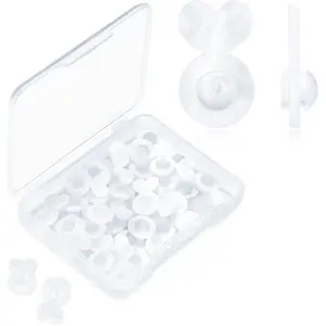Clear Silicone Earring Backs for Heavy Earring Support Backs, 32+200PCS Comfortable Rubber Earring Lifters Backs for Big Studs Earring Backs Replacements for Droopy Ears (32PCS - Love)