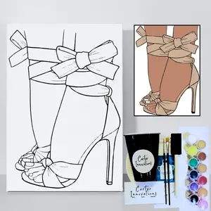 Strut-Paint and Sip Sketched Canvas