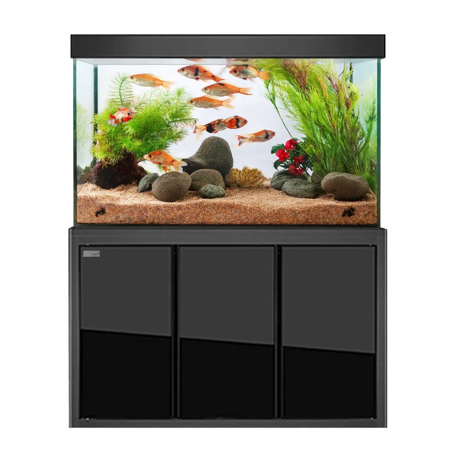 Aqua Dream 135 Gallon Aquarium Set with Aluminum Cabinet, Sump Filtration System & LED Light