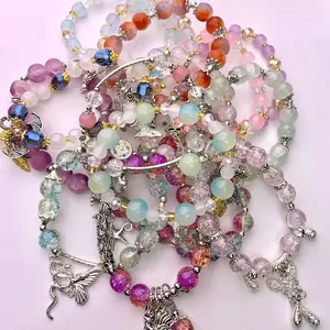 Random Pretty Glass Beads Bracelets Blind Bags  Stunning Glass Beaded Trendy Fashionable Jewelry Accessories Perfect Gift