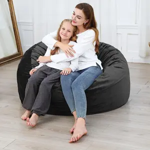 Garvee 4 ft Bean Bag Chair, Memory Foam Bean Bag Chairs with Filling for Adults, Teens and Kids, Plush Lazy Sofa with Soft Velvet Cover for Living Room