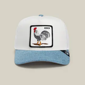 Goorin Rooster Fan Institution Ball Club Trucker Hat, White, One Size, Unisex