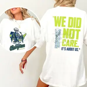 Seahawks 2026 We Did Not Care T-Shirt - Seattle Football Championship Fan Tee, Defiant 12th Man Graphic Shirt, Premium Heavyweight Unisex Hawks Apparel, 2026 Season Commemorative Top, Seattle Streetwear Sports Gift FW1