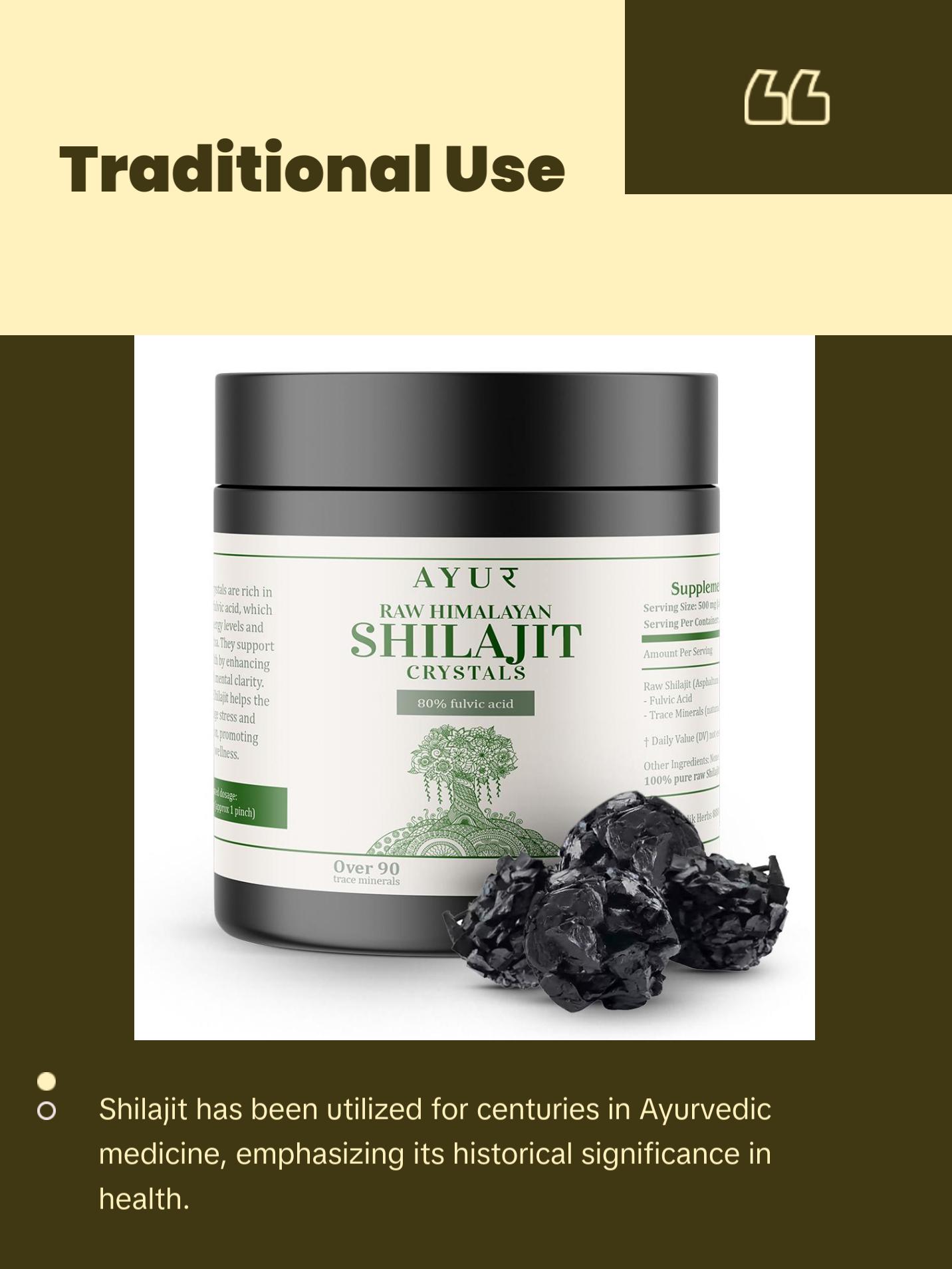 Raw Organic Shilajit Himalayan Crystals | 80% fulvic Acid | 2 Month Supply | 90 Trace Minerals | Trusted Brand Since 1971 Healthcare Natural