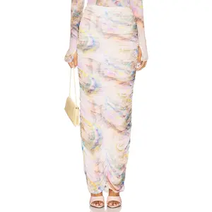 AFRM Josie Skirt in Pearly Shell