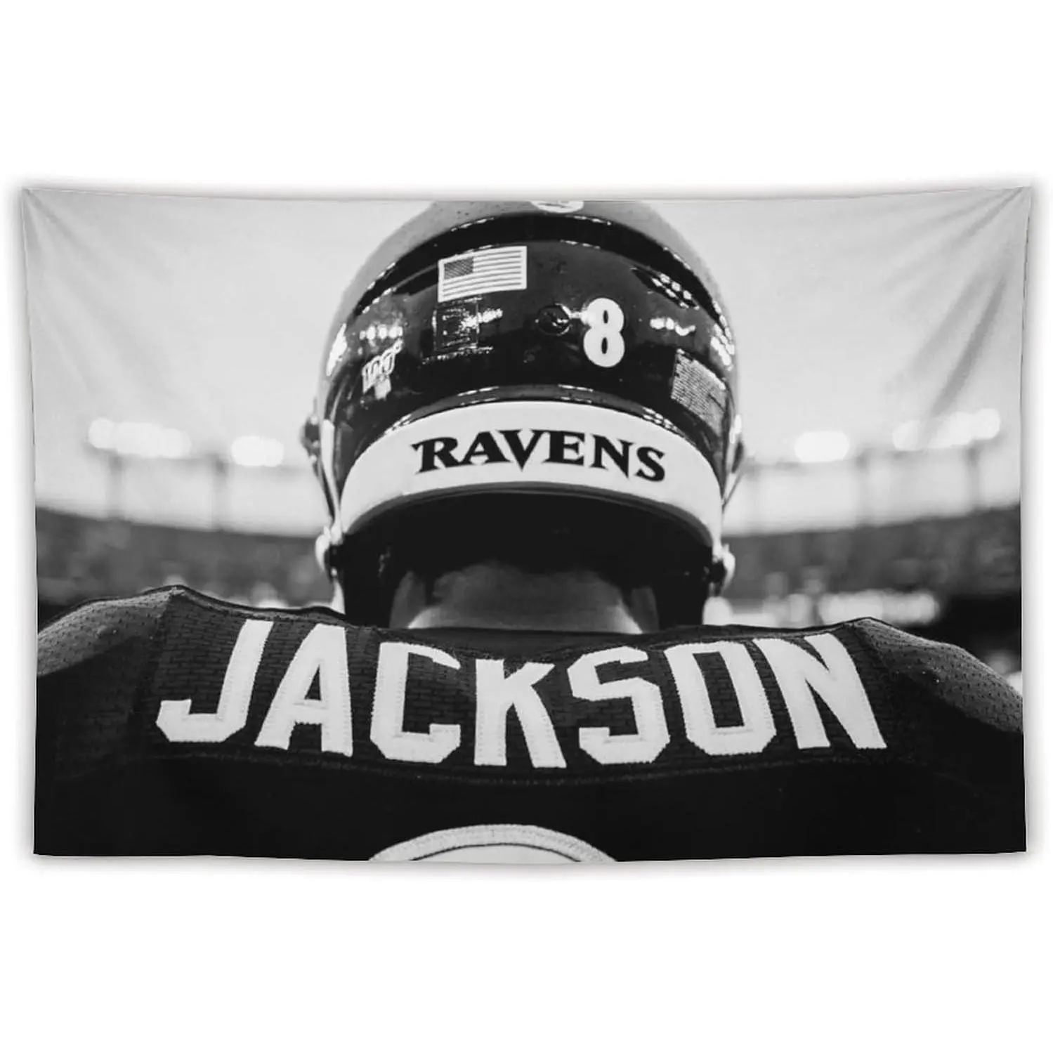 Rugby Player Lamar Jackson Tapestry Print On Tapestry Scroll Wall Art Picture Family Home Decor Bedroom Decorative Tapestries