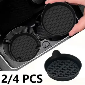 Car Cup Holder Coaster, Silicone Universal Anti-slip Car Cup Holder Pad, Universal Car Interior Accessories for Men and Women, Universal Fit