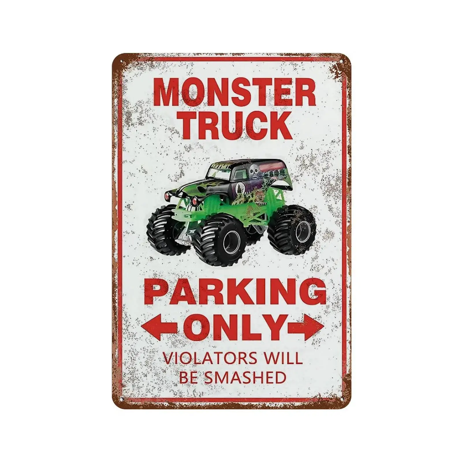 8x12 Inch Monster Truck Room Decor For Boys Monster Jam Bedroom Sign Tin Metal Decorative Wall Paintings - Vintage Artwork for Home Decor