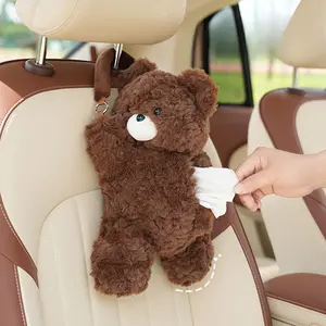 Cute Cartoon Car Tissue Box - Creative Plush Vehicle Tissue Holder,Car Storage Box, Car Interior Decoration,automotive interior