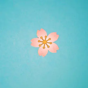 Kickstix Pink Flower 1ct .5oz Vegan Leather Decorative Stickers for Footwear, Apparel, Accessories