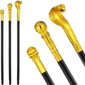 3 Piece Costume Canes, Detachable Plastic Role Play Props, Lightweight Magic Wands for Halloween, Masquerade, Theme Parties