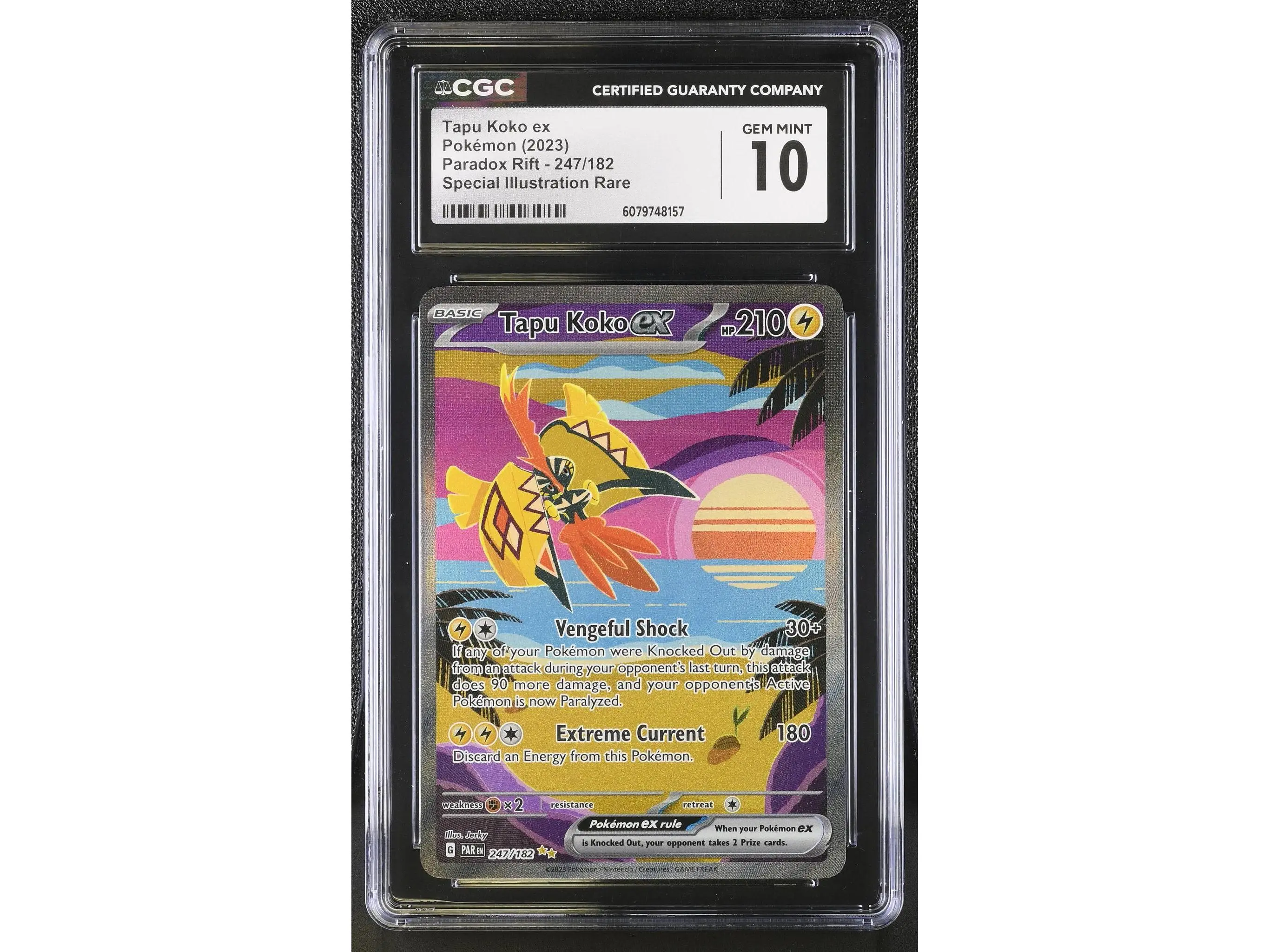 2023 Pokemon #247/182 Tapu Koko ex Special Illustration Rare CGC 10