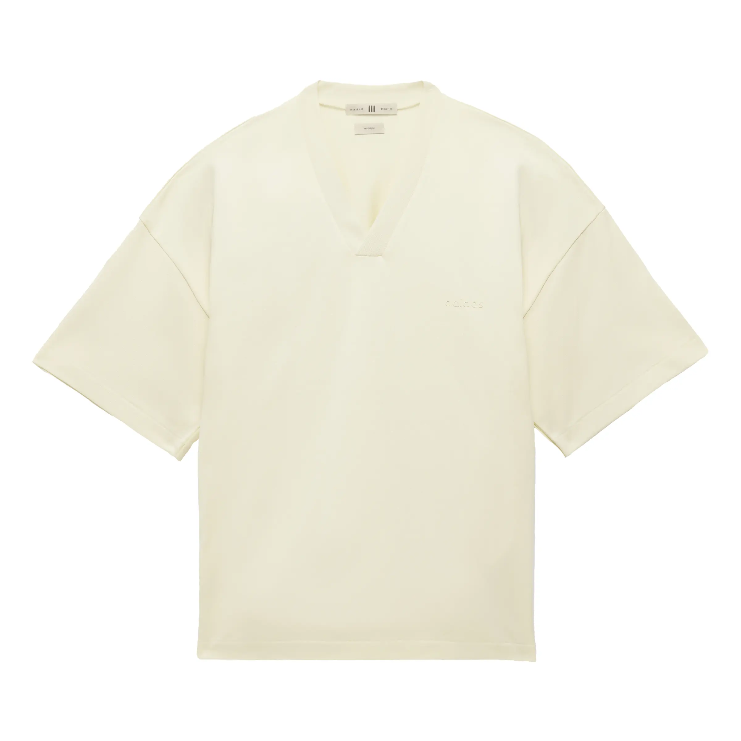 adidas Mens Fear Of God Athletics V-Neck Casual Tops Casual - Off White