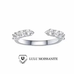 【#533】(Stephen) Synthetic Moissanite 925 Sterling Silver  Fashionable Versatile Everyday Women’s  Open Ring