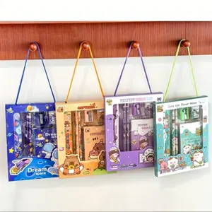 Stationery Gift Set (6 Pieces), Elementary School Surprise Stationery Box, Back-To-School Class Reward, Portable Pencil Case, School Supplies