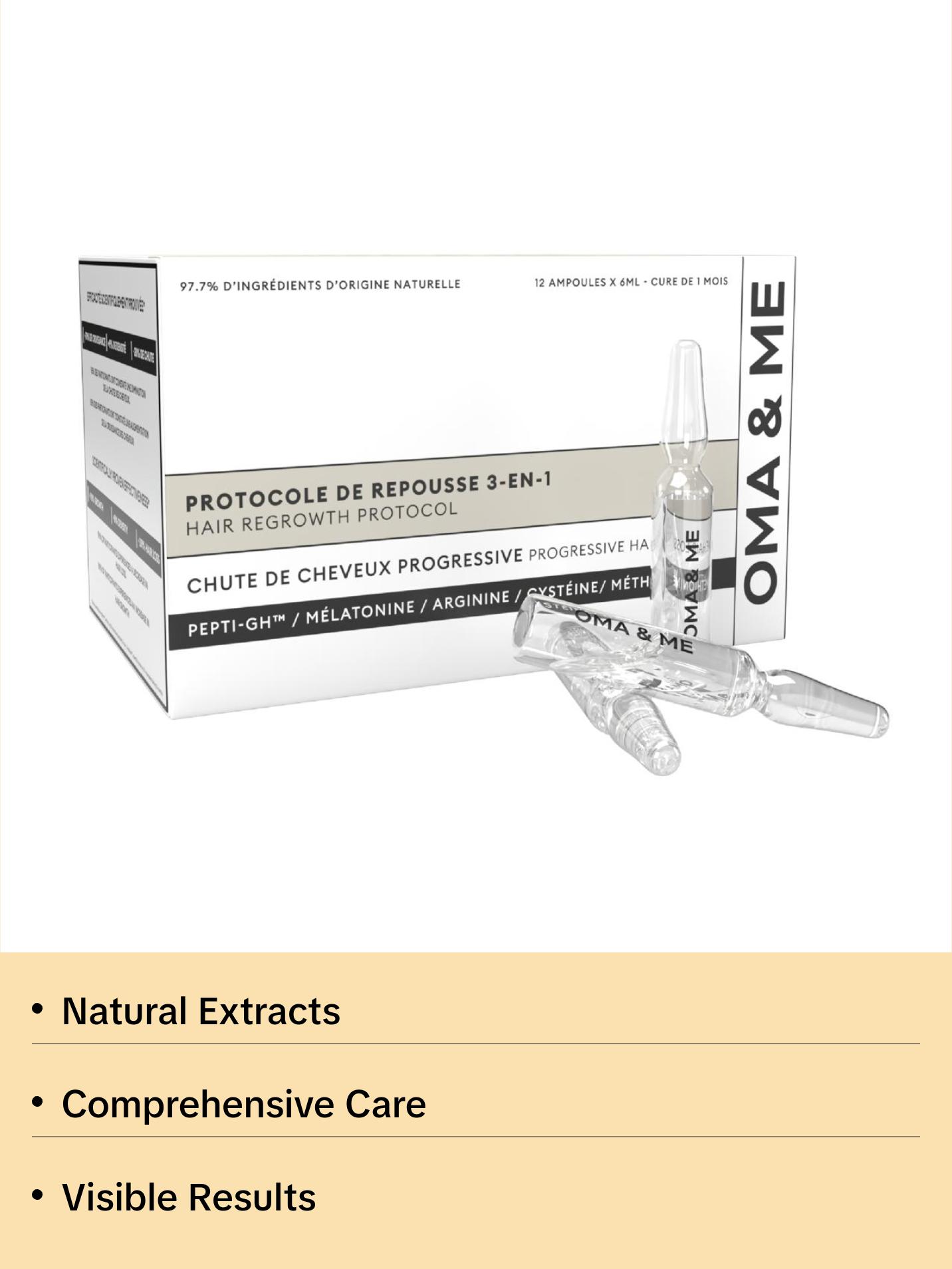 Oma & Me 3-in-1 Hair Regrowth Protocol Top Leader FrenchPharmacy