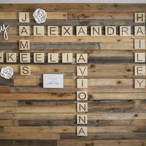 Wood scrabble tiles personalize