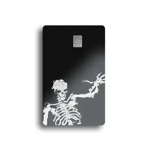 Flaming Skeleton Card Skin (BLACK)