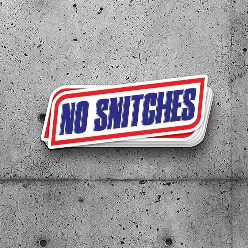 Hard Hat Sticker -No Snitches- Check, Hard Hat Sticker, Blue Collar Sticker, Construction Sticker, Hard hat stickers