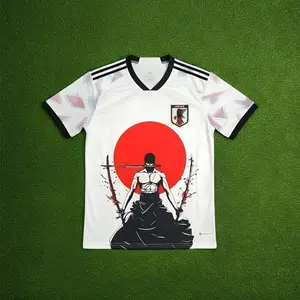 Men's Sleeveless Soccer Jersey - Menswear Athletic Fan Kit Top, Streetwear Sportswear with Japanese Samurai Ronin Sun Spirit Green Pirate Anime Manga Concept
