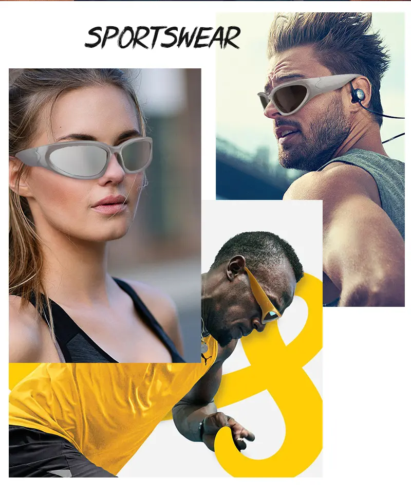 KENBO Y2K Sunglasses Wrap Around Futuristic Polarized Large  display picture 2