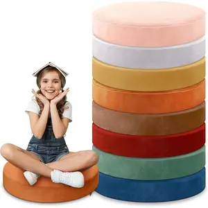 8 Pcs Round Floor Pillow Cushions for Kids Classroom 15'' Soft Flexible Seating Chair Floor Seats for Reading Corner Playroom Daycare Preschool Kindergarten Autumn Winter Series