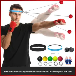 Head-mounted boxing reaction ball, children's stress-relieving entertainment ball, magic speed ball, adult eye-training boxing trainer