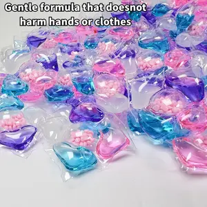 5 in 1 Laundry Beads, 100pcs/bucket Long Lasting Fragrance Laundry Beads, Household Laundry Tools, Home Supplies, Detergent Ball