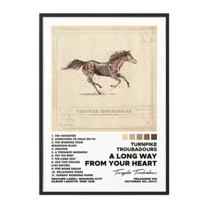 Turnpike Troubadours - A Long Way From Your Heart Album Poster No Frame / Album Cover Poster / Music Gift / Music Wall Decor / Fan Gift / Decor Home