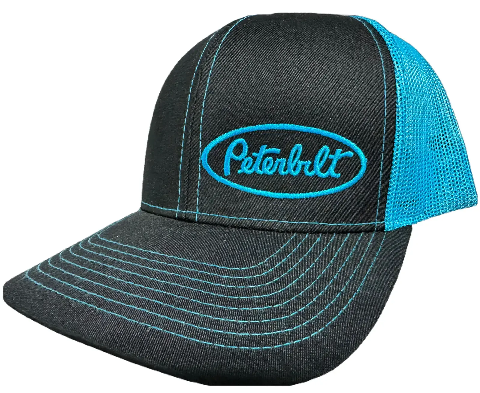 Peterbilt Trucker Hat (Black & Electric Blue) Peterbilt Trucker Hat (Black & Electric Blue)