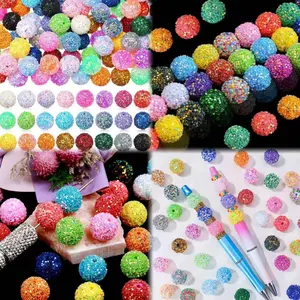 Ltty--P30-16mm/ 20mm Mix Colors Glitter Beads 2~4pcs per bag