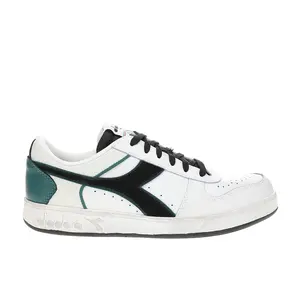 diadora Mens Magic Basket Low Icona Leather Lace Up Sneakers Shoes Casual - White