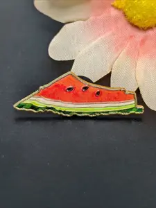 Watermelon Slice Enamel Pin, Cute Fruit Brooch, Red Green Watermelon Lapel Badge, Summer Food Pin for Backpack Clothing