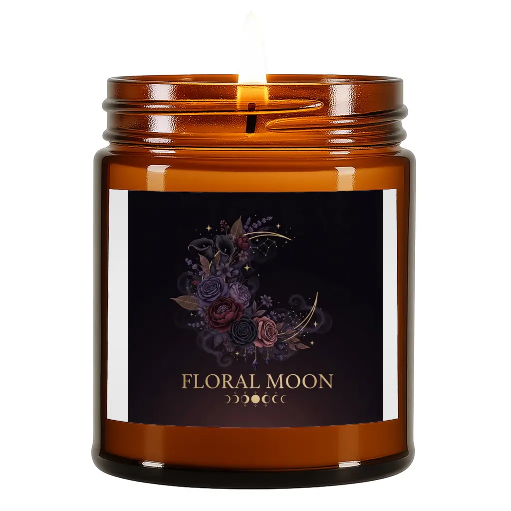 Floral Moon Amber Jar Candle 12