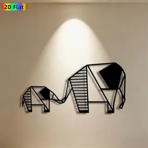 1pc Elephant Family Metal Wall Art, Heartwarming Elephant Statue Mural, Ideal Gift for New Year, Easter, Animal Decor Enthusiasts, Weather-Resistant Metal Wall Decor , Perfect for Living Room Walls & Garden Fence, Nature-Inspired Home Accent