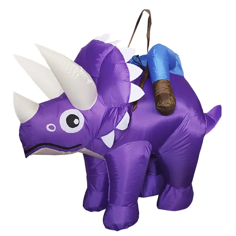 Purple Triceratops Half body Inflatable