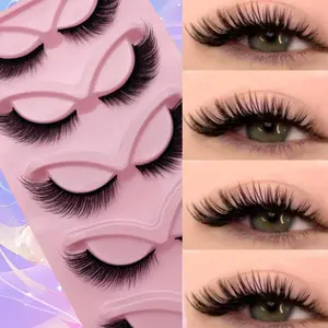 5 Pairs False Eyelashes, Outer Corner Lengthening, Natural Daily Look, Fox Eye Effect, Wispy Fluttery Lashes, Reusable, Beginner Friendly, Cosmetic