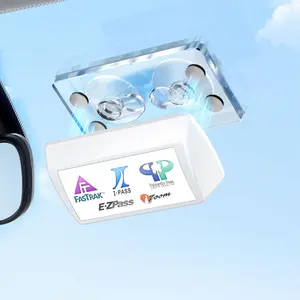 Magnetic EZ Pass Holder for Car Windshield Strong Magnetic Mount with Suction Cup, UV-Resistant Acrylic Toll Tag Holder Compatible with EZ Pass, I-Pass, SunPass & More