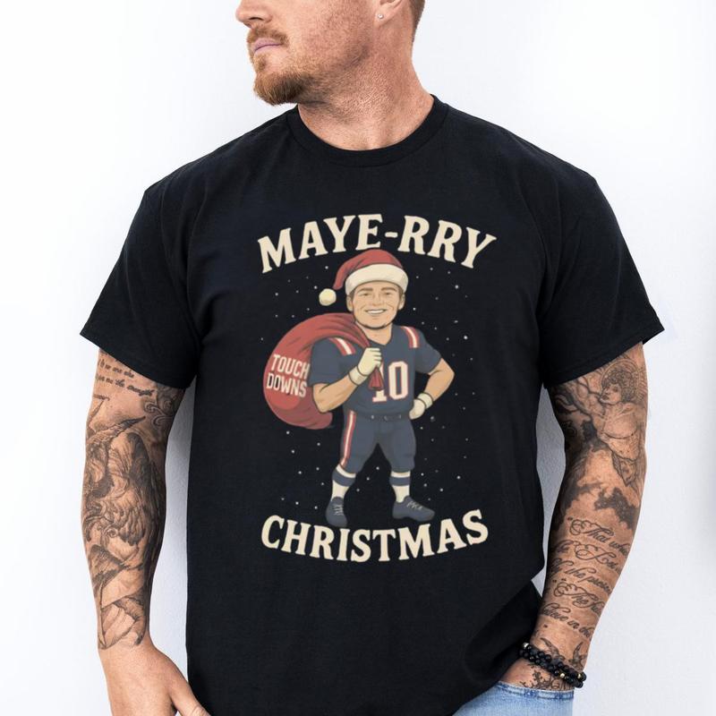 Drake Maye New England Christmas Shirt, Patriots Unisex XMAS Gift , Xmas New England Football Sweatshirt