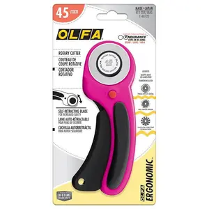 Olfa Ergonomic 45MM Rotary Cutter in Magenta