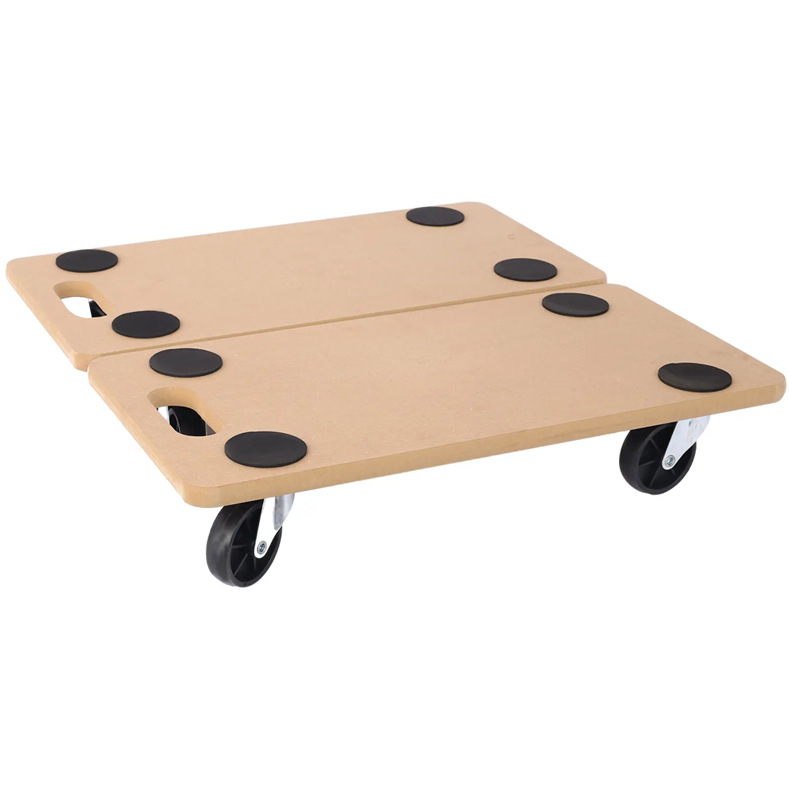 2 Premium Wood Heavy-Duty Furniture Moving Dollies with Wheels, 22.8"x11.2"x4.3" Platforms, 500 lbs Max Capacity, Enhanced Security, Floor Safe, Space-Saving, No Installation Required for Heavy Items, Piano Transport, Dolly, 2 Dollies