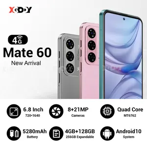 Xgody Unlock Phone Mate 60,6.79 Inch HD+ Screen Smartphone,4G Dual SIM Cheap Mobile Phones 4GB+ 128GB Expanded 1024G 5280mAh 21MP Camera T-Mobile Android Phone with Finger&Face Unlock