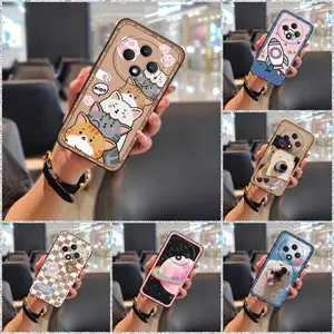Phone Protector Cartoon Phone Case For OPPO Reno12F 5G Back Cover Shockproof Fashion Design Full wrap Waterproof TPU Anti-dust Protective Soft case Cover Anti-knock Dirt-resistant