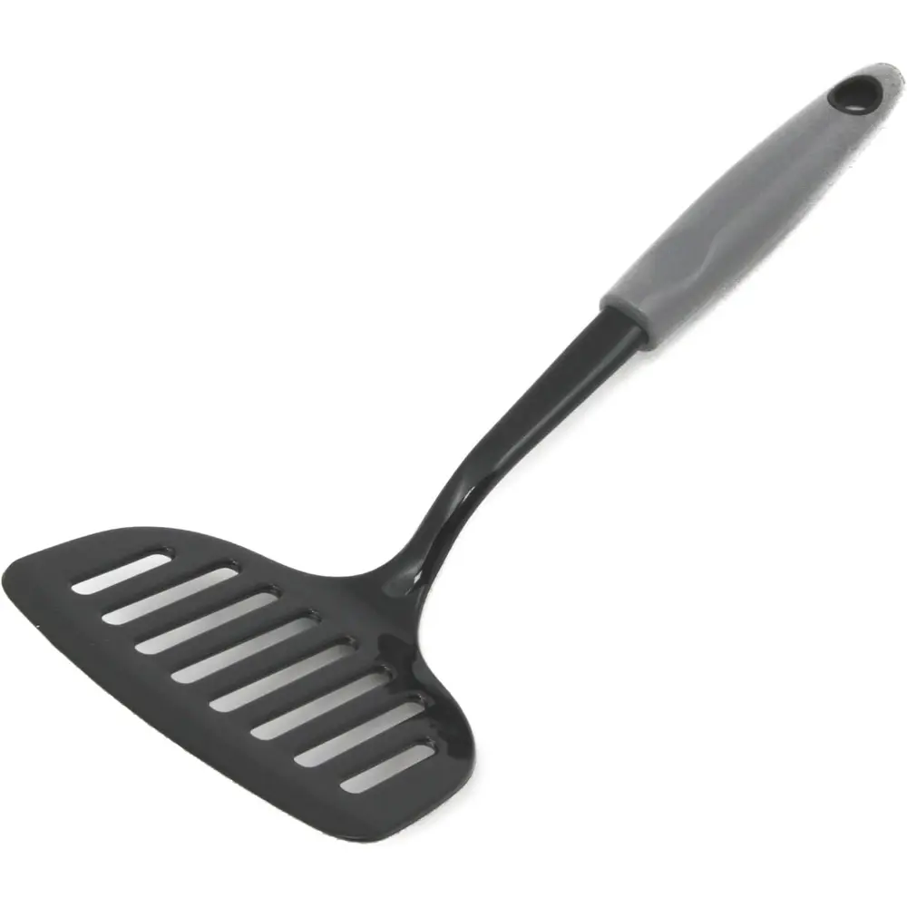 12-in Gray Nylon Jumbo Turner - Sturdy, Heat-Resistant, Dishwasher-Safe Nonstick Kitchen Cooking Utensil That Won’t Scrape Nonstick Coatings, Does Not Scrape Nonstick Coatings