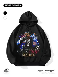 Bowl Games Halftime Show Retro Hip-Hop Print Oversized Hooded Sweatshirt, Casual and Breathable, Perfect for Outdoor Activities and Sports, Unisex, Trendy Sweatshirt