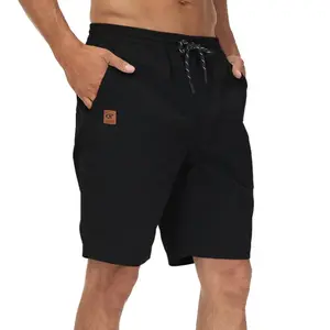 Men's Casual Shorts with Zipper Pockets Elastic Waistband with Drawstring Cargo Stretch Short