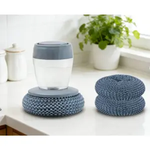 Heavy-duty stackable scrub pads, scratch-resistant and durable, suitable for cleaning non-stick cookware, dish racks, kitchens, bathrooms and homes - space-saving design